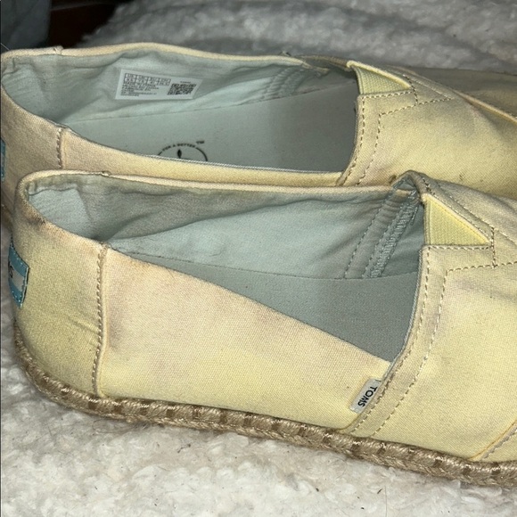 TOMS Light Yellow Espadrille Shoes - Picture 4 of 13